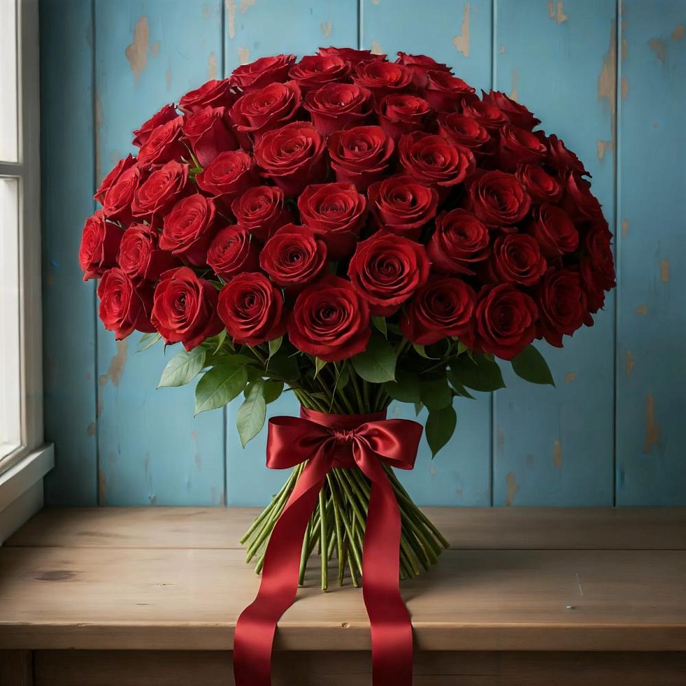 Букет Красные розы Блэк Меджик в Никольском Воронежской области