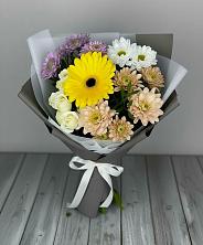 Букет цветов из:  Розы, Герберы и Хризантемы в Никольском Воронежской области