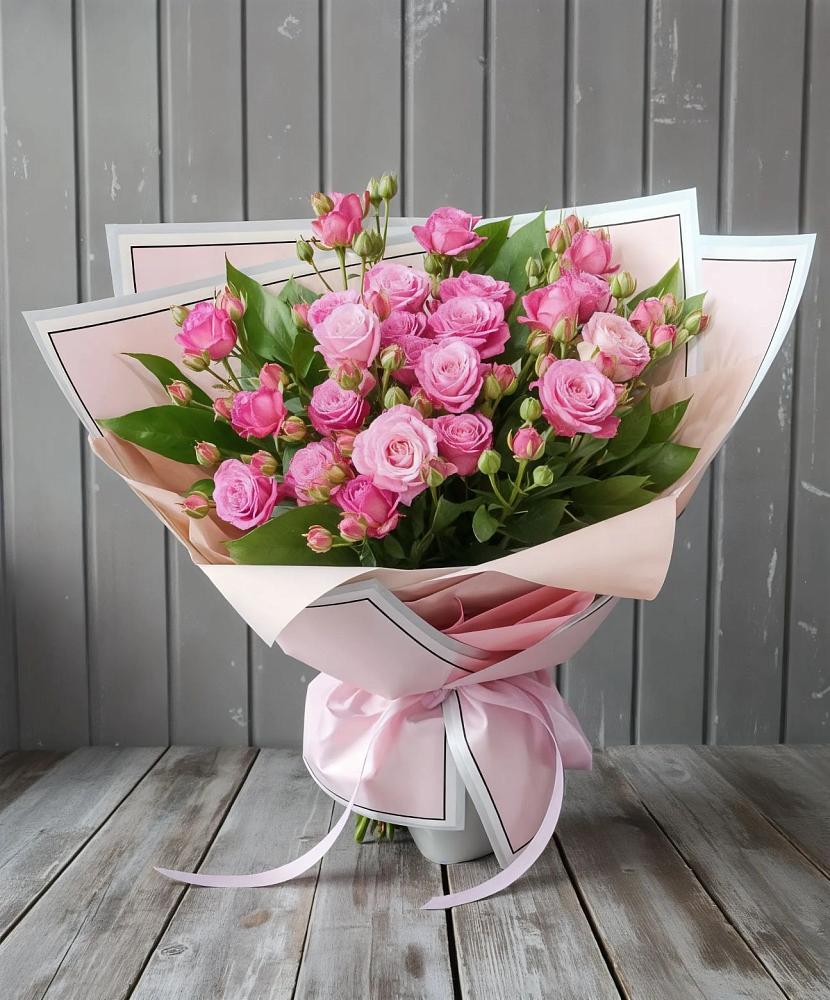 Букет Розовый кустик в Никольском Воронежской области
