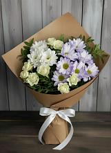 Букет цветов из:  Хризантемы и Розы в Никольском Воронежской области