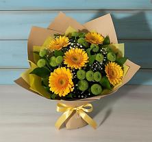 Букет цветов из:  Герберы и Хризантемы в Никольском Воронежской области