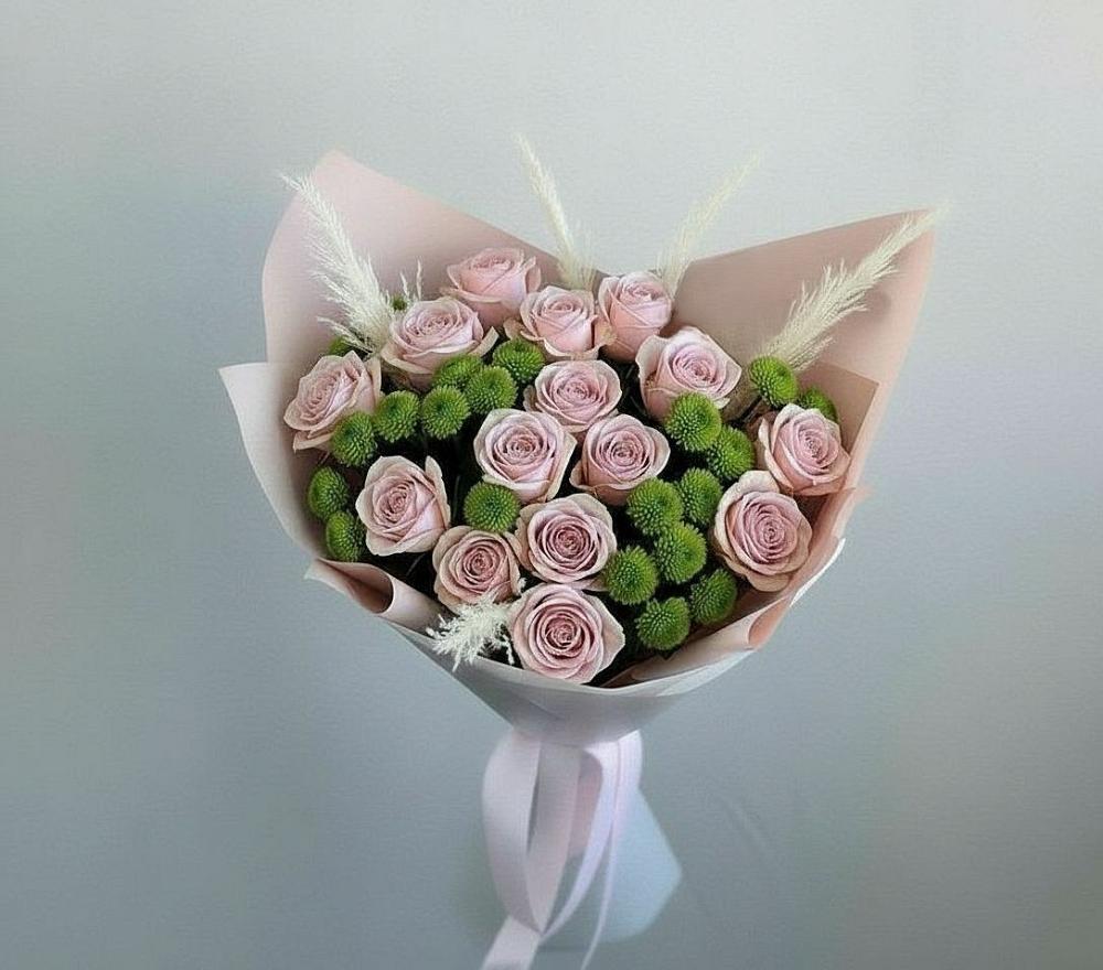 Букет цветов из: Розы и Хризантемы в Никольском Воронежской области