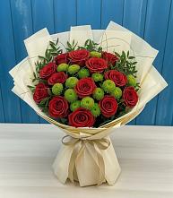 Букет цветов из:  Розы и Хризантемы в Никольском Воронежской области