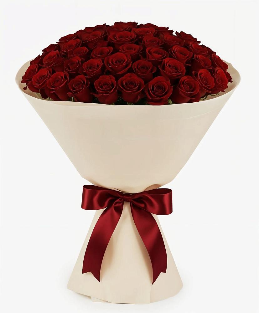 Букет 101 Бордовая роза Блэк Бакарра в Никольском Воронежской области