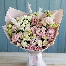 Букет цветов из:  Альстромерии и Розы в Никольском Воронежской области